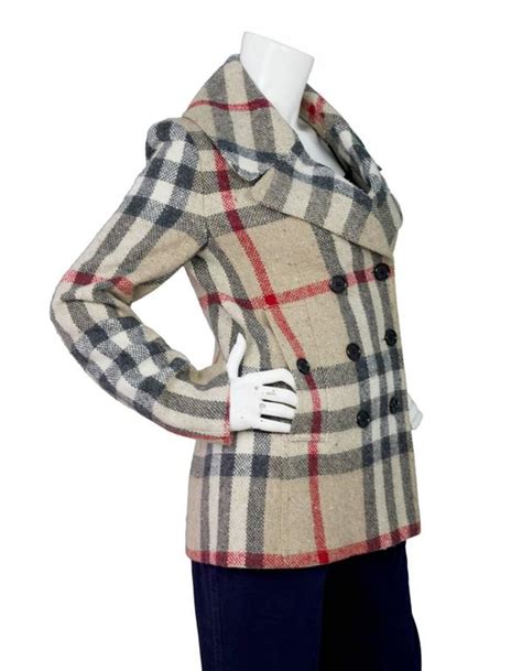 burberry gray wool coat|burberry plaid wool coat women.